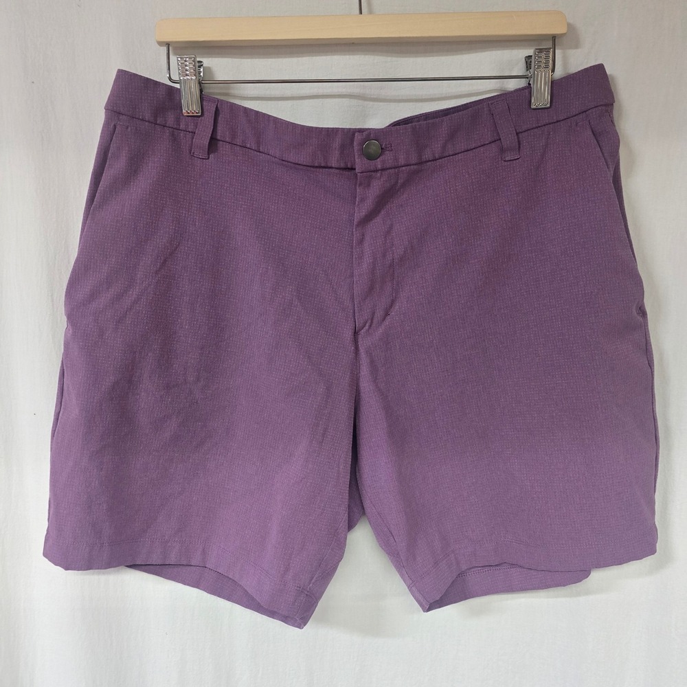 Lululemon Commission Short Golf Mens 36 Purple Ripstop Warpstreme Chino Shorts